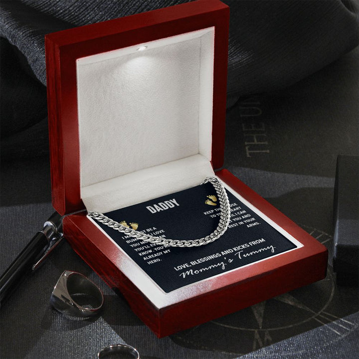 To My Dad | I Love You, From Mommy's Tummy - Cuban Link Chain