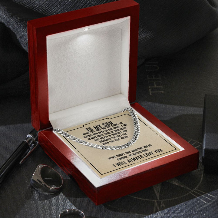 To My Son | I will always love you - Cuban Link Chain
