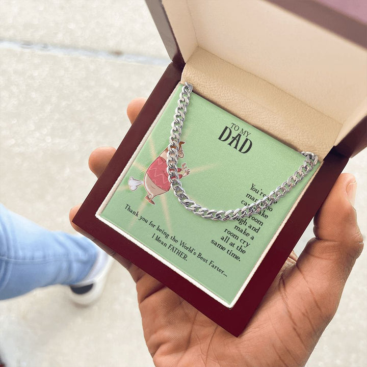 To My Dad | World's Best Father - Cuban Link Chain