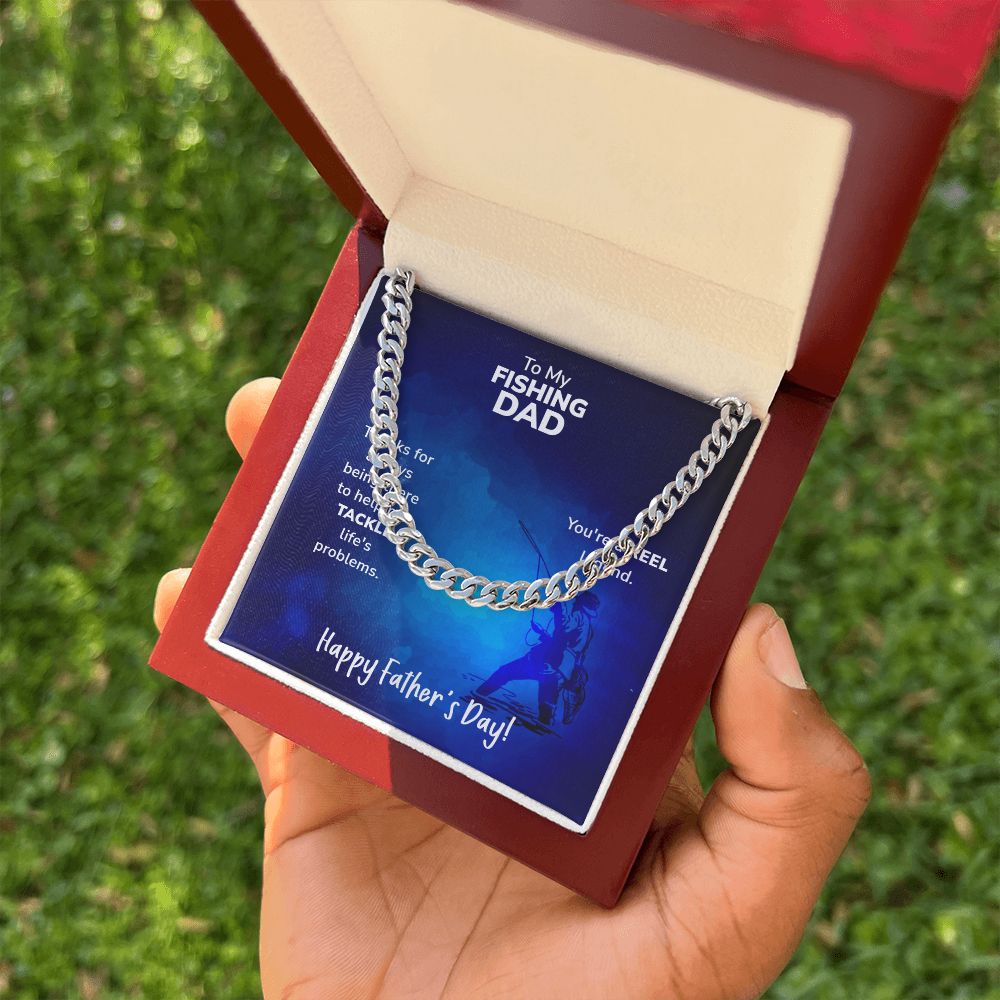 To My Dad | My Fishing Dad - Cuban Link Chain
