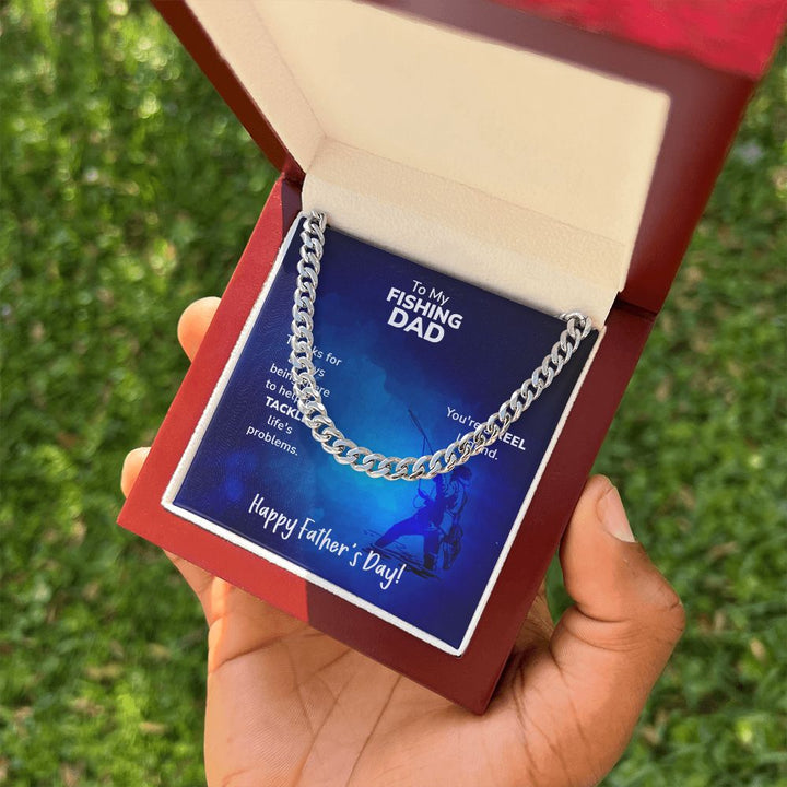 To My Dad | My Fishing Dad - Cuban Link Chain