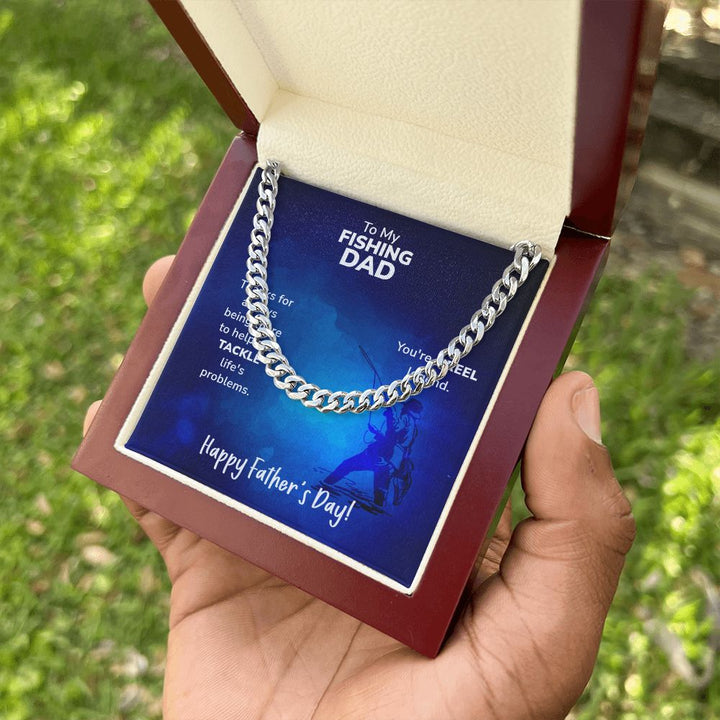 To My Dad | My Fishing Dad - Cuban Link Chain