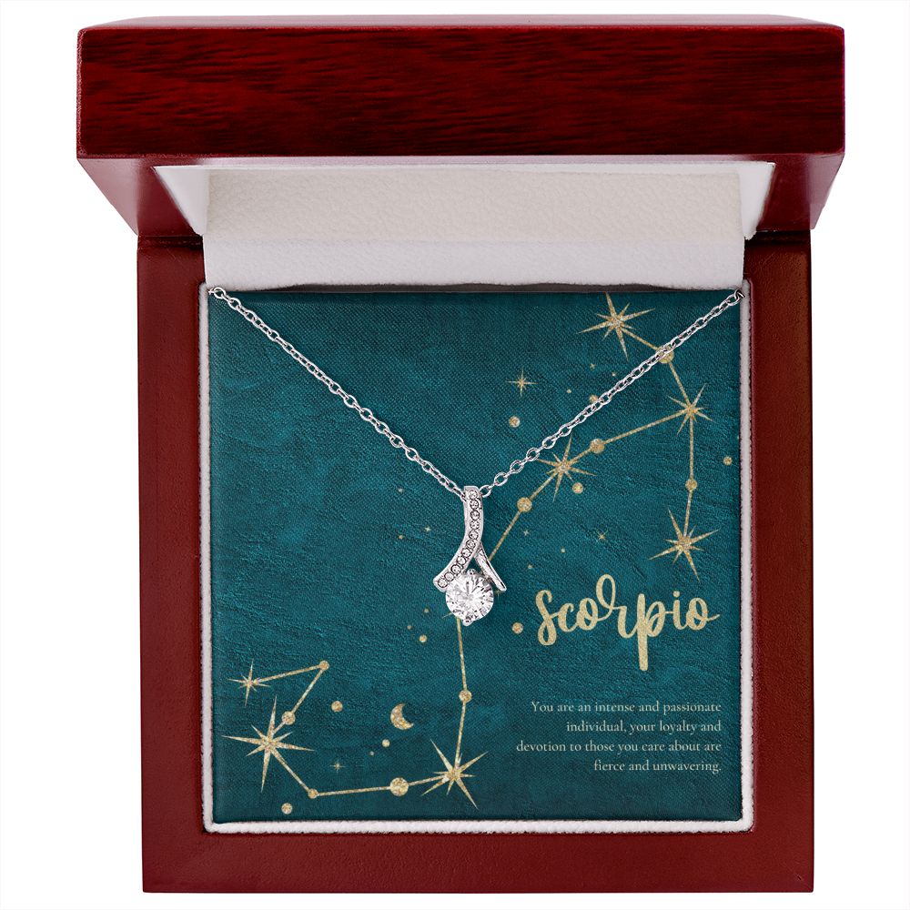 Scorpio | You are an intense and passionate individual, your loyalty and devotion to those you care about are fierce and unvwavering. - Alluring Beauty Necklace