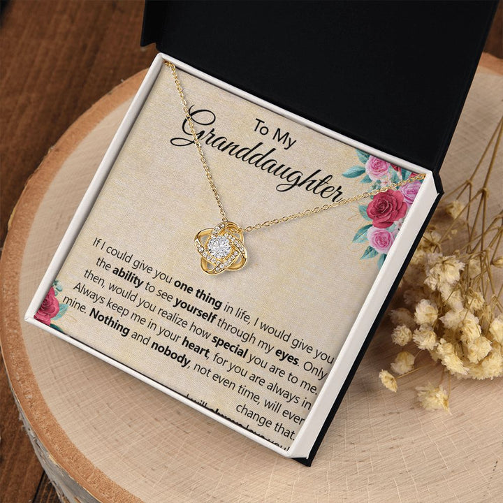 To My Granddaughter | My one and only - Love Knot Necklace