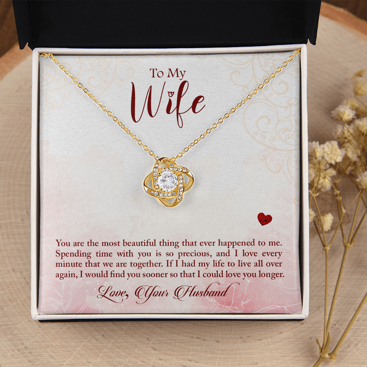 To My Wife | Precious Time - Love Knot Necklace