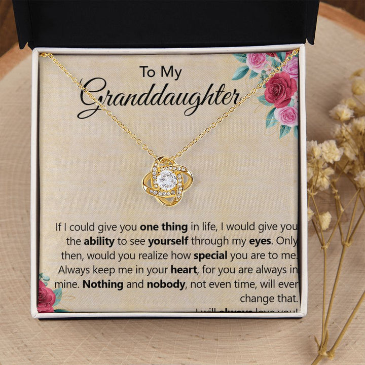 To My Granddaughter | My one and only - Love Knot Necklace
