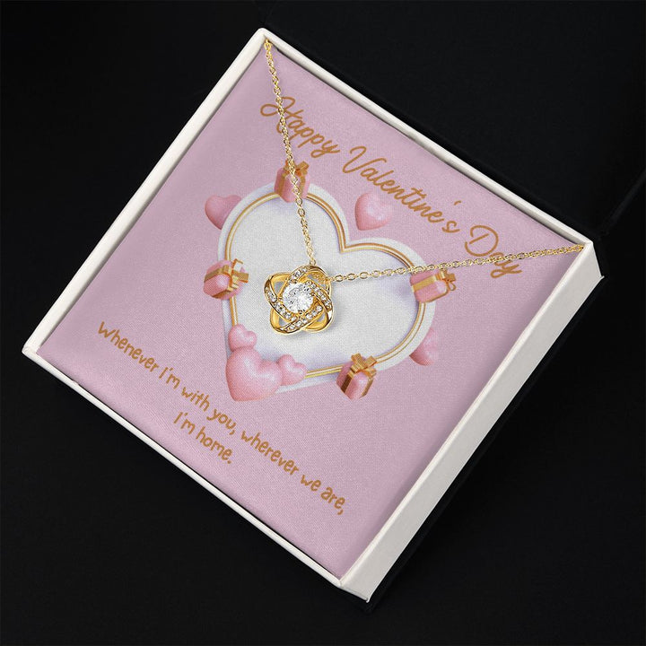 Happy Valentine's Day | Wherever You Are - Love Knot Necklace