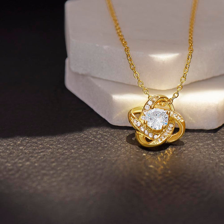 To My Mom | With All My Heart - Love Knot Necklace