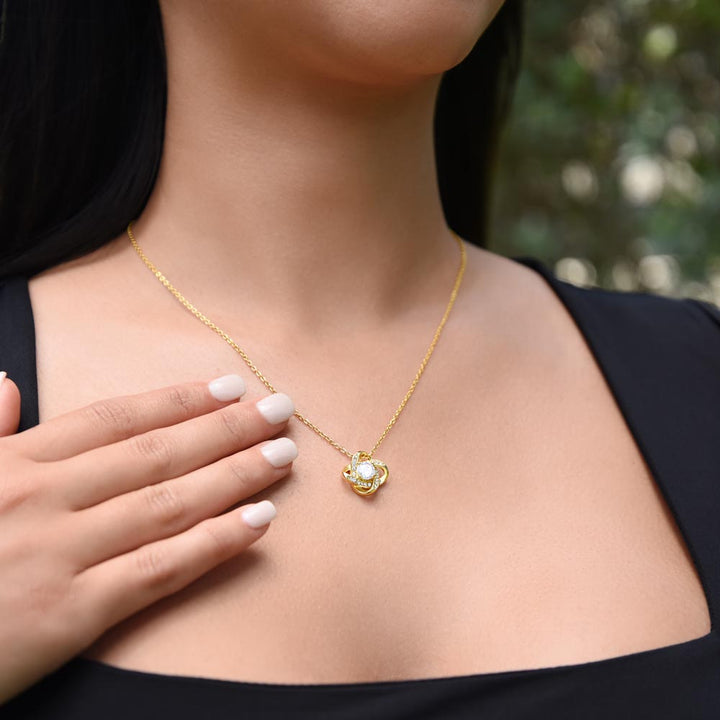 To My Mom | With All My Heart - Love Knot Necklace