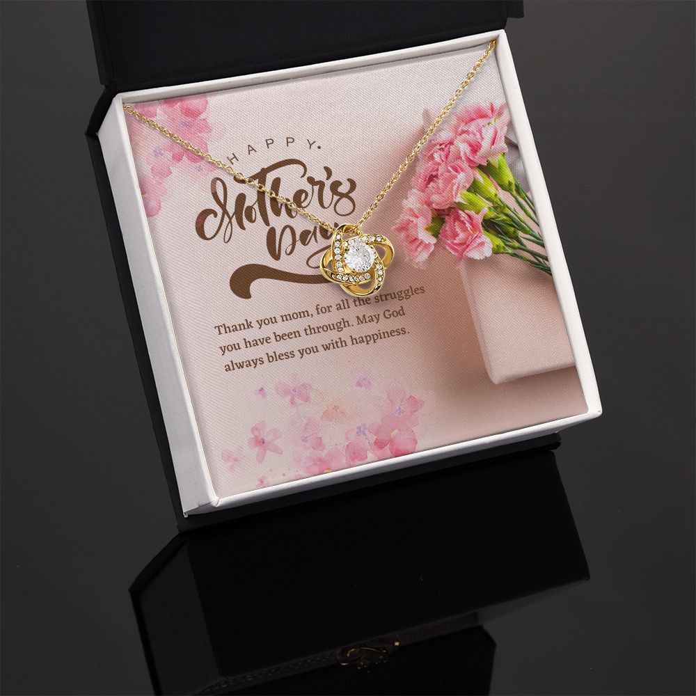 Happy Mother's Day | May God Bless you with Happiness - Love Knot Necklace