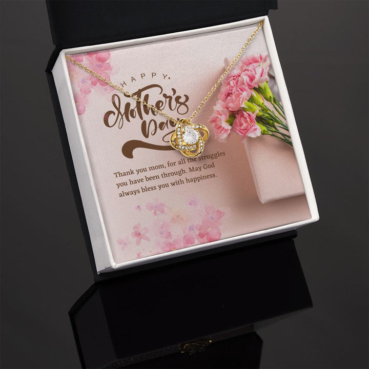 Happy Mother's Day | May God Bless you with Happiness - Love Knot Necklace