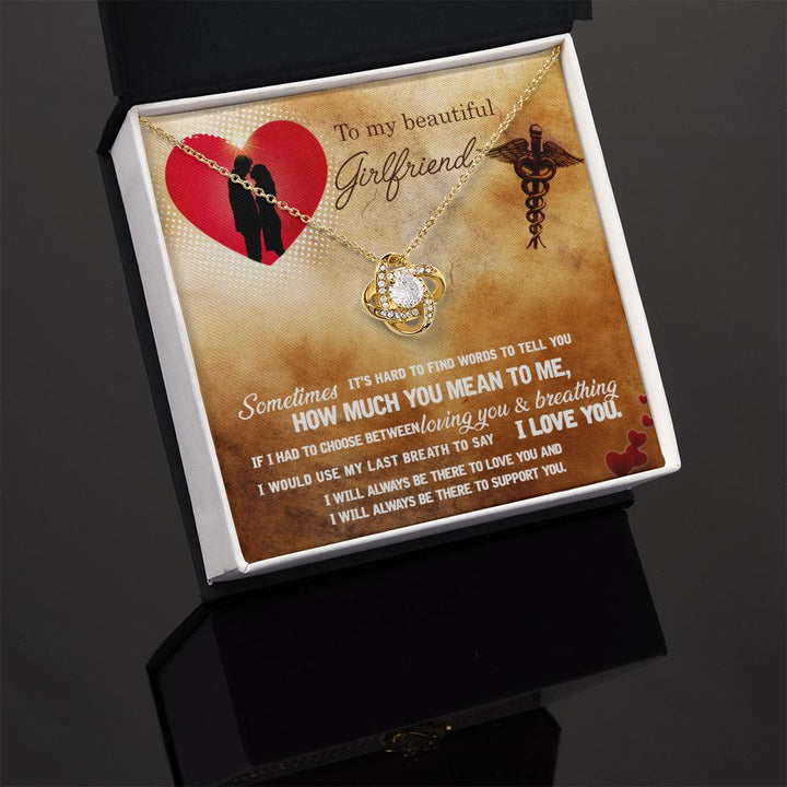 To My Beautiful Girlfriend | I will always there to Love you - Love Knot Necklace