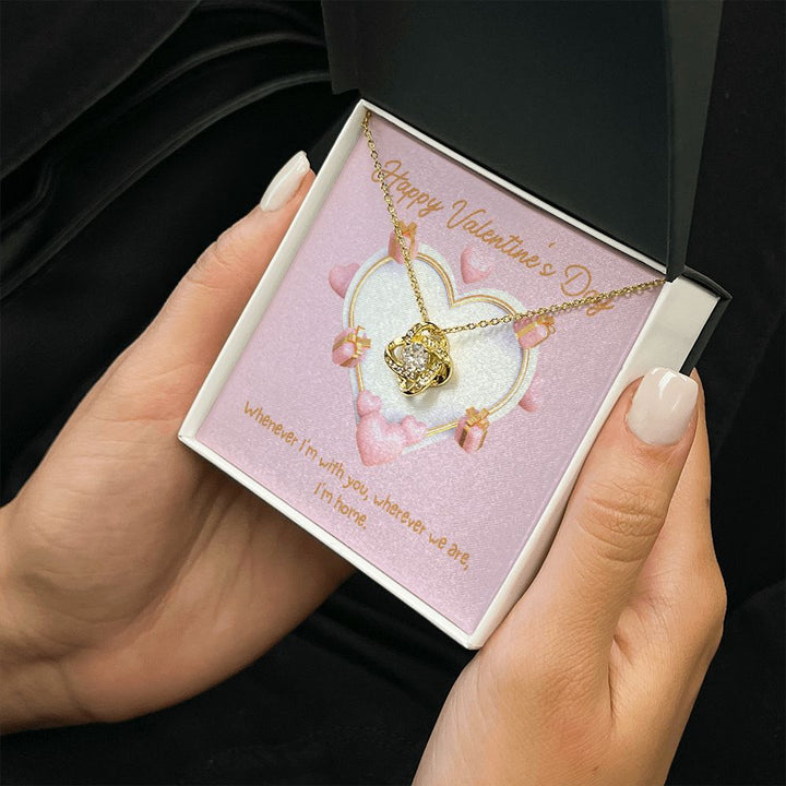 Happy Valentine's Day | Wherever You Are - Love Knot Necklace
