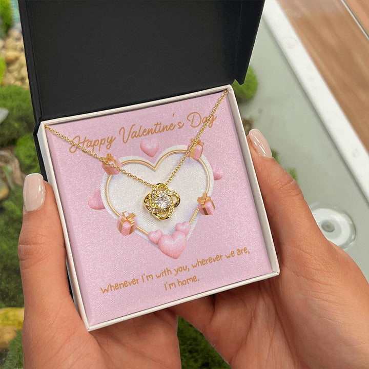 Happy Valentine's Day | Wherever You Are - Love Knot Necklace
