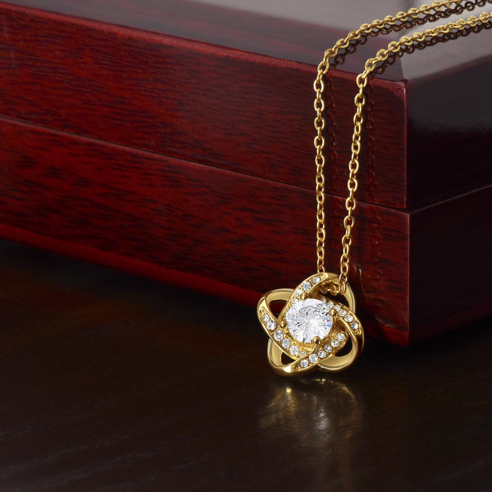 To My Mom | With All My Heart - Love Knot Necklace
