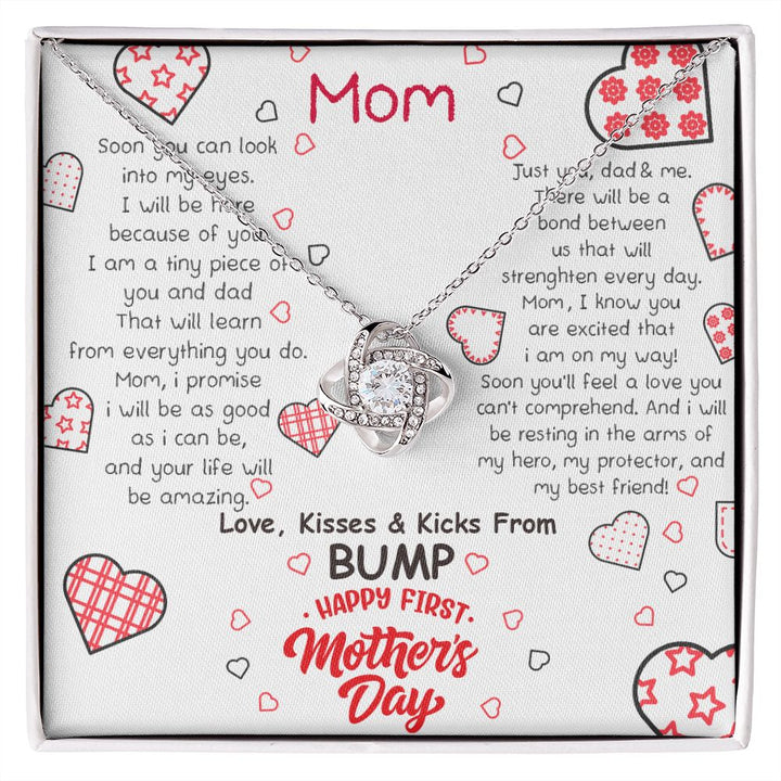 Mother's Day | Love, Kisses and Kicks From Bump - Love Knot Necklace