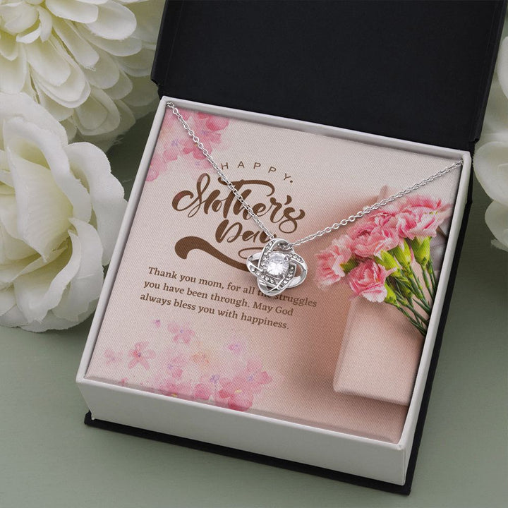 Happy Mother's Day | May God Bless you with Happiness - Love Knot Necklace