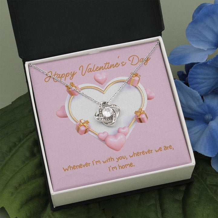 Happy Valentine's Day | Wherever You Are - Love Knot Necklace