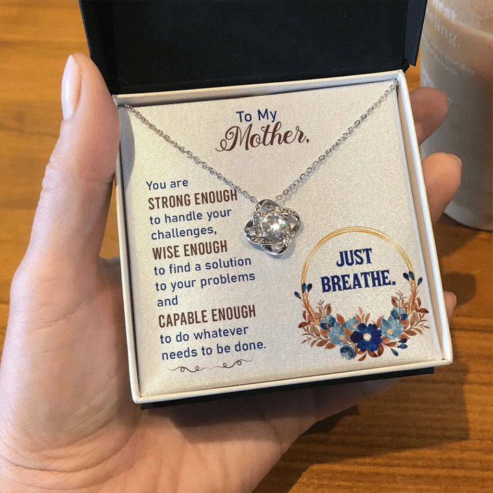 To My Mom | Just Breathe - Love Knot Necklace