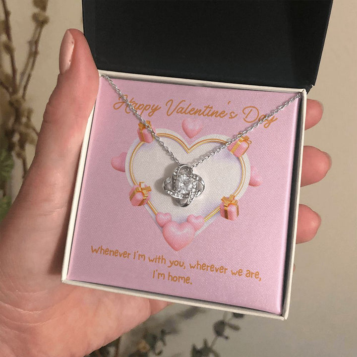 Happy Valentine's Day | Wherever You Are - Love Knot Necklace