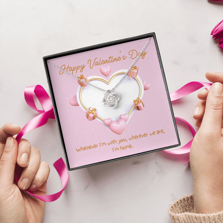 Happy Valentine's Day | Wherever You Are - Love Knot Necklace