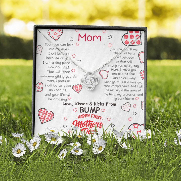 Mother's Day | Love, Kisses and Kicks From Bump - Love Knot Necklace