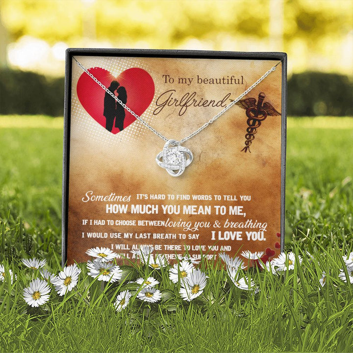 To My Beautiful Girlfriend | I will always there to Love you - Love Knot Necklace