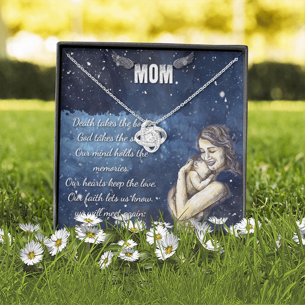 To My Mom | Our mind holds the memories - Love Knot Necklace