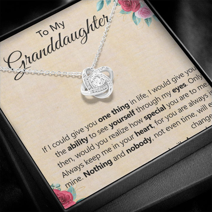 To My Granddaughter | My one and only - Love Knot Necklace