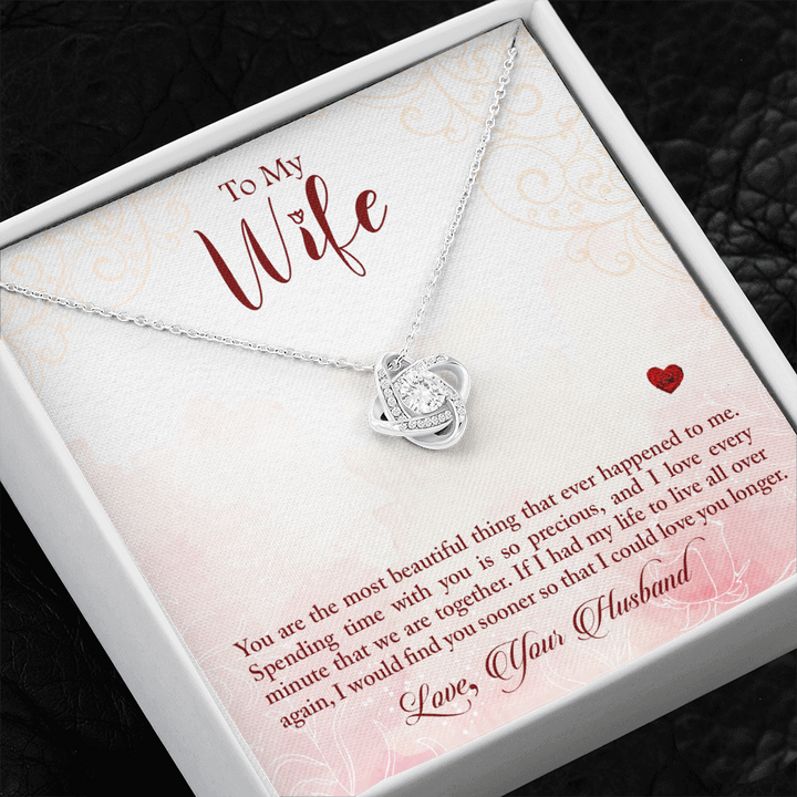 To My Wife | Precious Time - Love Knot Necklace
