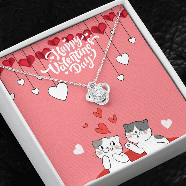 Happy Valentine's Day | With You, Life is Beautiful- Love Knot Necklace