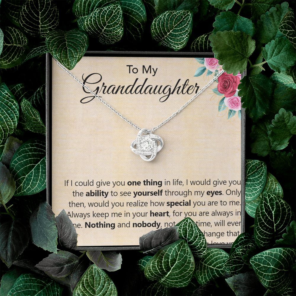 To My Granddaughter | My one and only - Love Knot Necklace