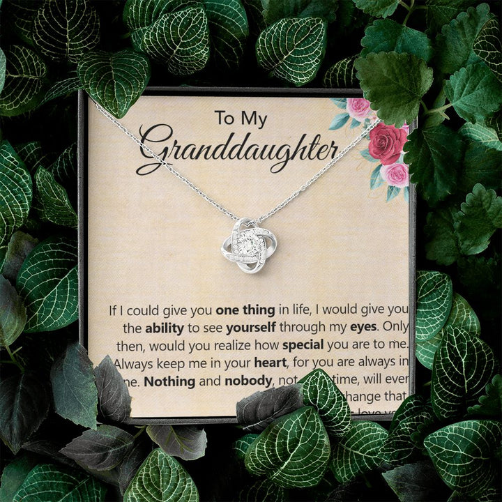 To My Granddaughter | My one and only - Love Knot Necklace