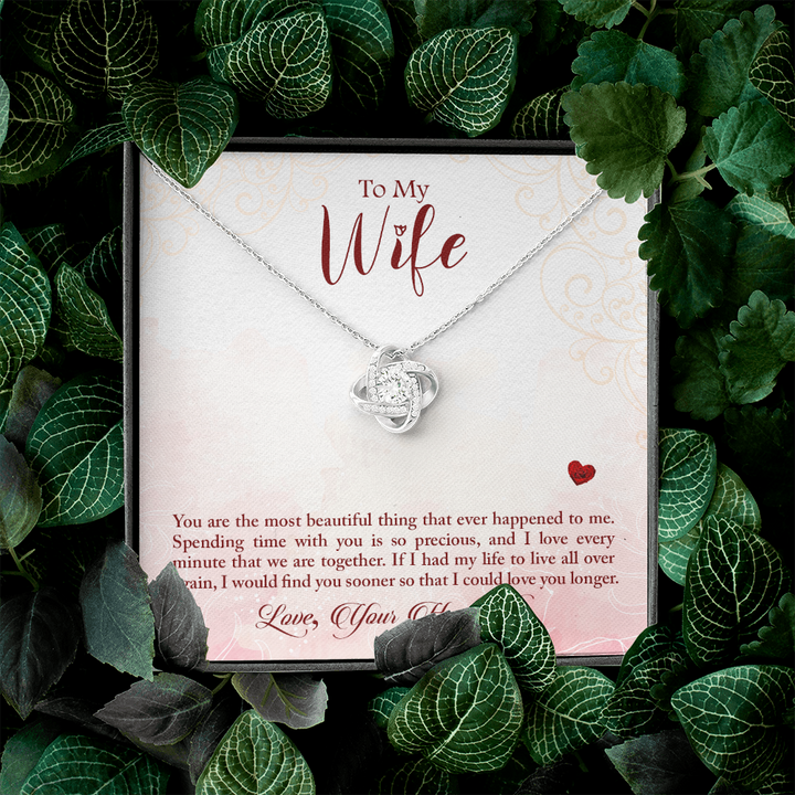 To My Wife | Precious Time - Love Knot Necklace