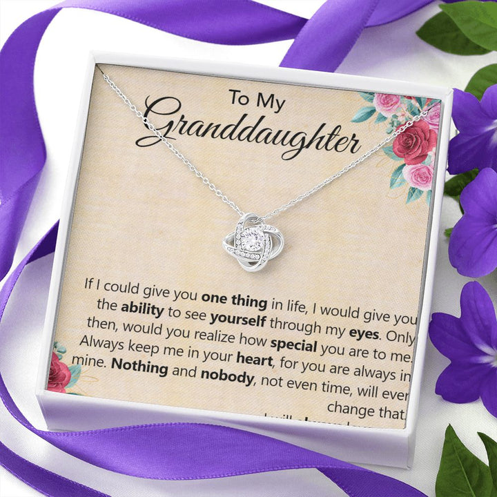 To My Granddaughter | My one and only - Love Knot Necklace
