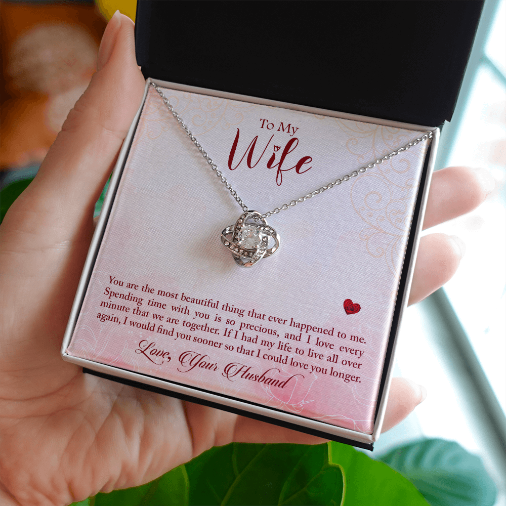 To My Wife | Precious Time - Love Knot Necklace