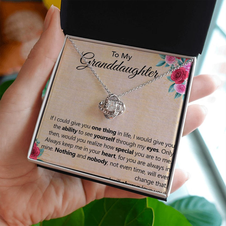 To My Granddaughter | My one and only - Love Knot Necklace