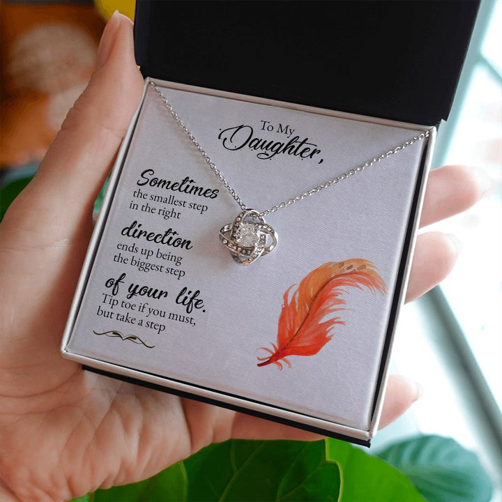 To My Daughter | Right Direction of your Life - Love Knot Necklace
