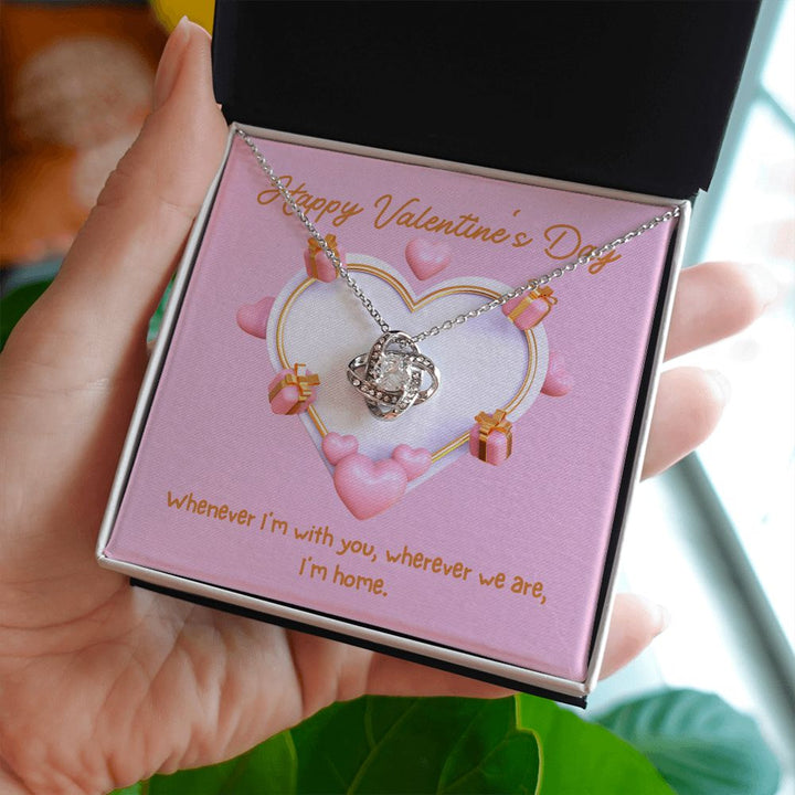 Happy Valentine's Day | Wherever You Are - Love Knot Necklace
