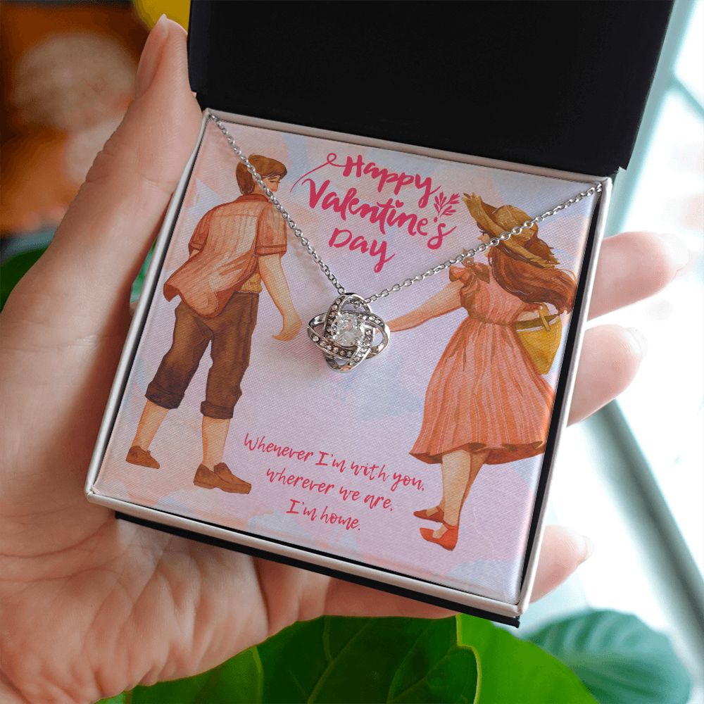 Happy Valentine's Day | You are my shelter - Love Knot Necklace