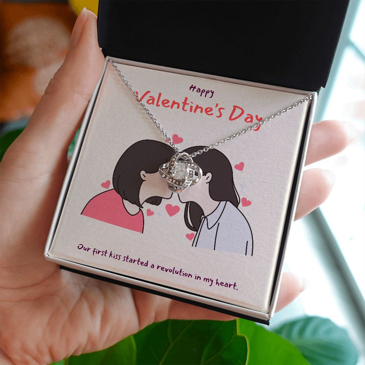 Happy Valentine's | Forever United LGBTQ for Women - Love Knot Necklace