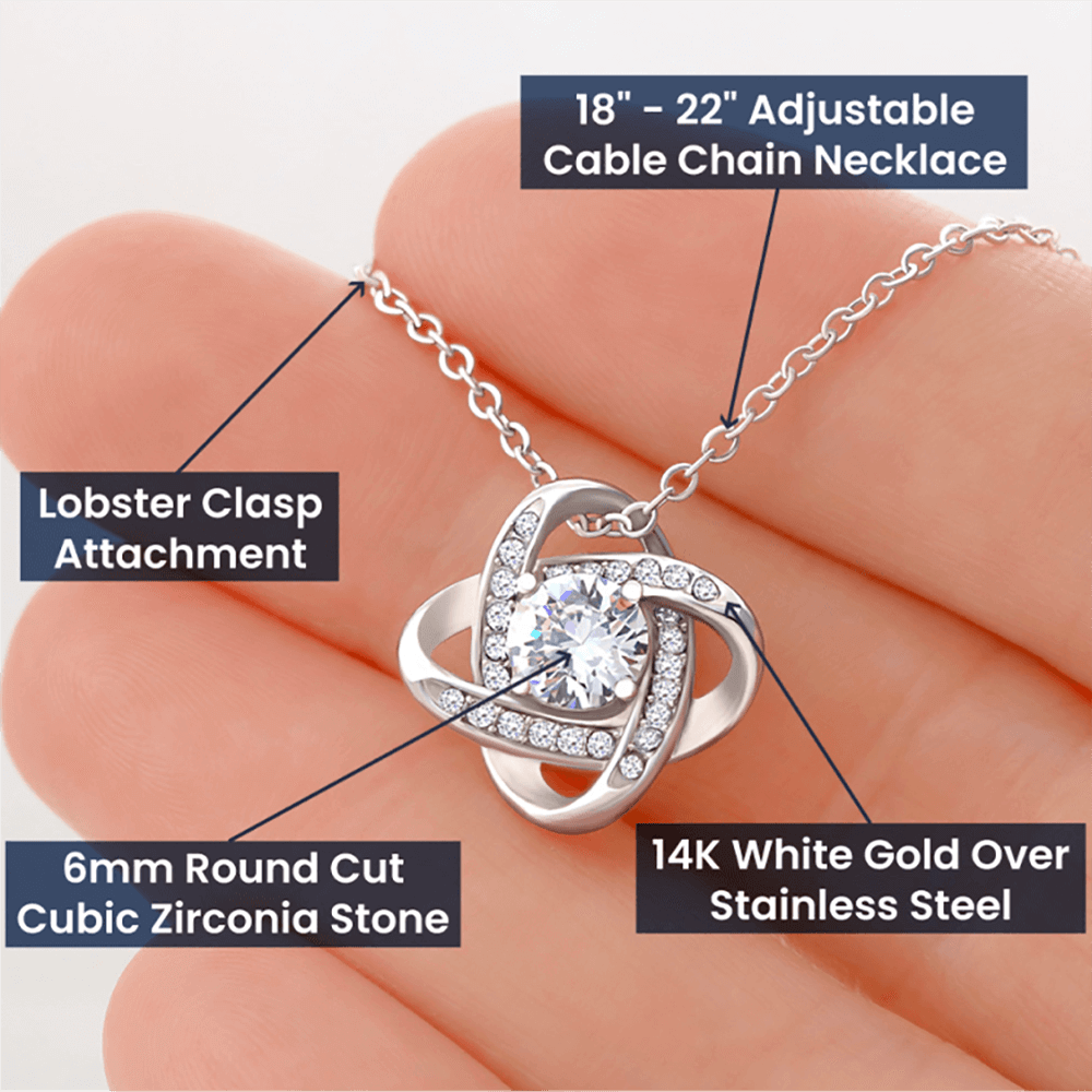 To My Nurse Wife | Your talent cross there lies your vocation - Love Knot Necklace