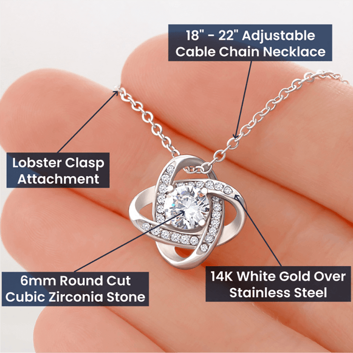 To My Nurse Wife | Your talent cross there lies your vocation - Love Knot Necklace