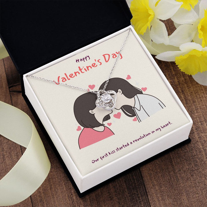Happy Valentine's | Forever United LGBTQ for Women - Love Knot Necklace