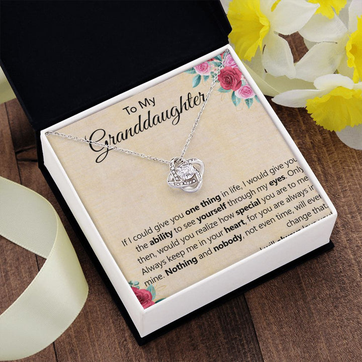To My Granddaughter | My one and only - Love Knot Necklace
