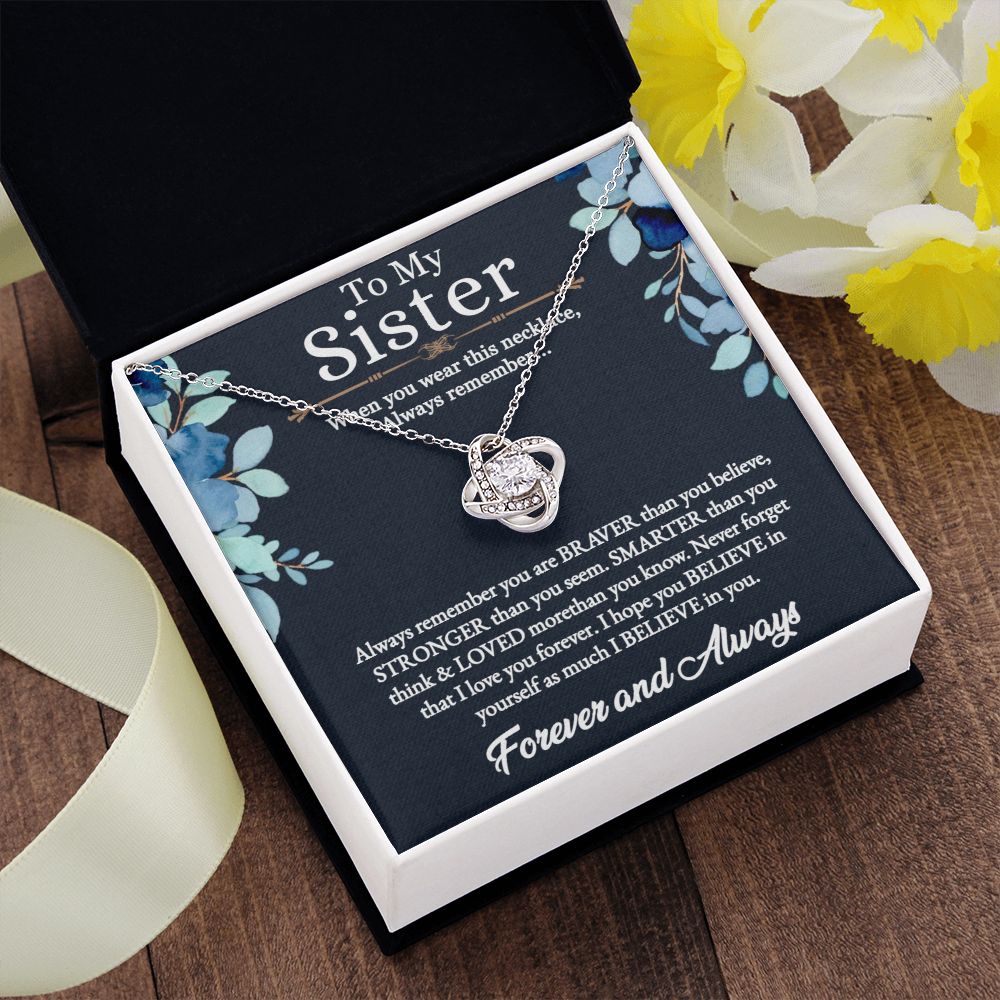 To My Sister | I love you more than you know - Love Knot Necklace