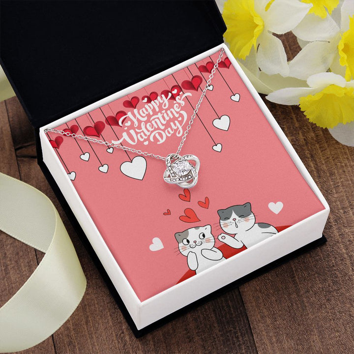Happy Valentine's Day | With You, Life is Beautiful- Love Knot Necklace