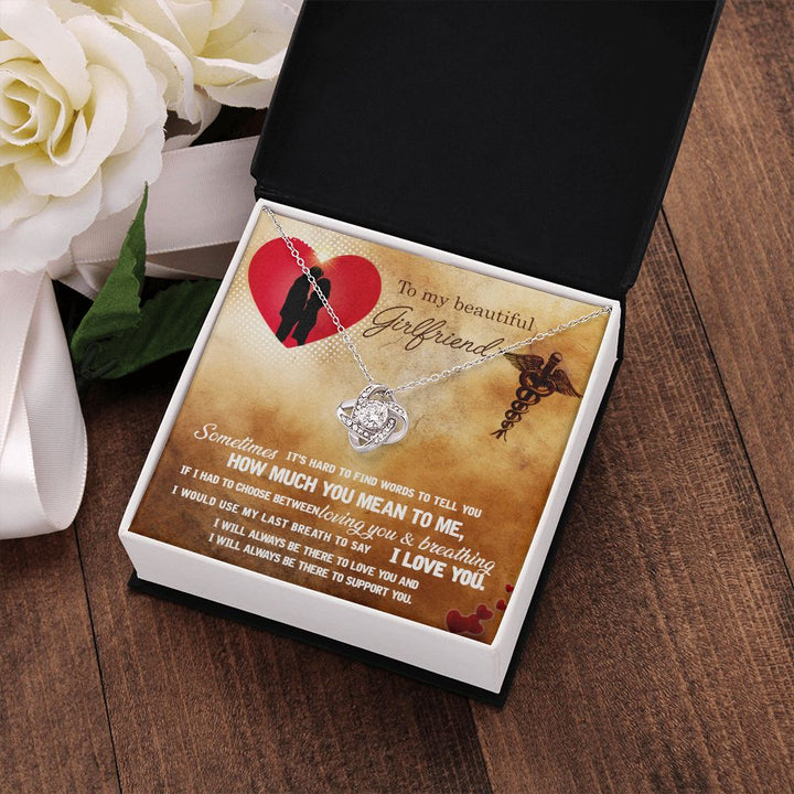 To My Beautiful Girlfriend | I will always there to Love you - Love Knot Necklace