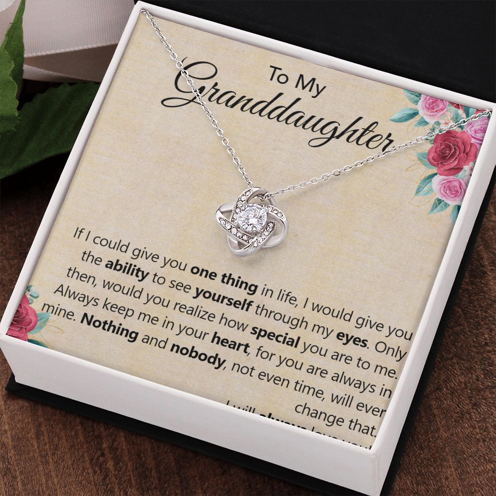 To My Granddaughter | My one and only - Love Knot Necklace