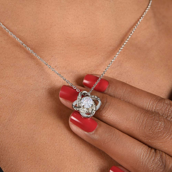 To My Mom | With All My Heart - Love Knot Necklace